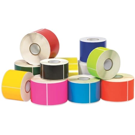 Bondad 4 x 4 in. Fluorescent Pink Inventory Rectangle Labels - Roll of 500 BO2818728